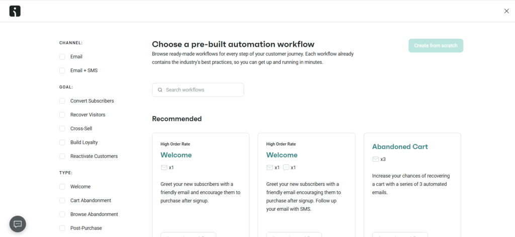 Omnisend automation workflows