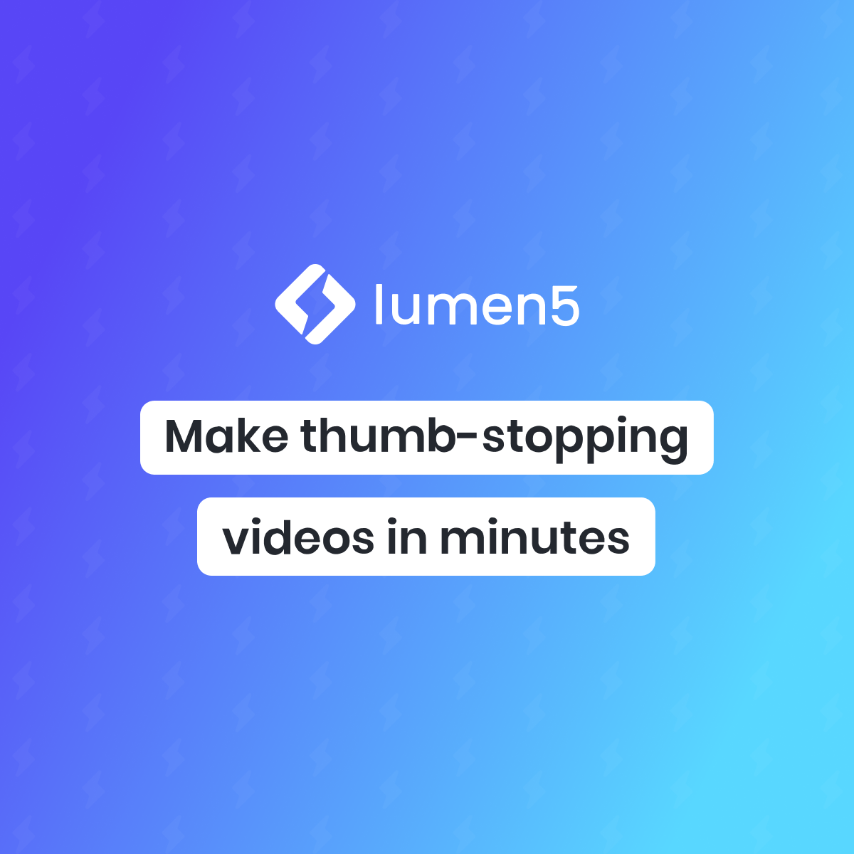 Lumen5 AI video maker branding and interface preview